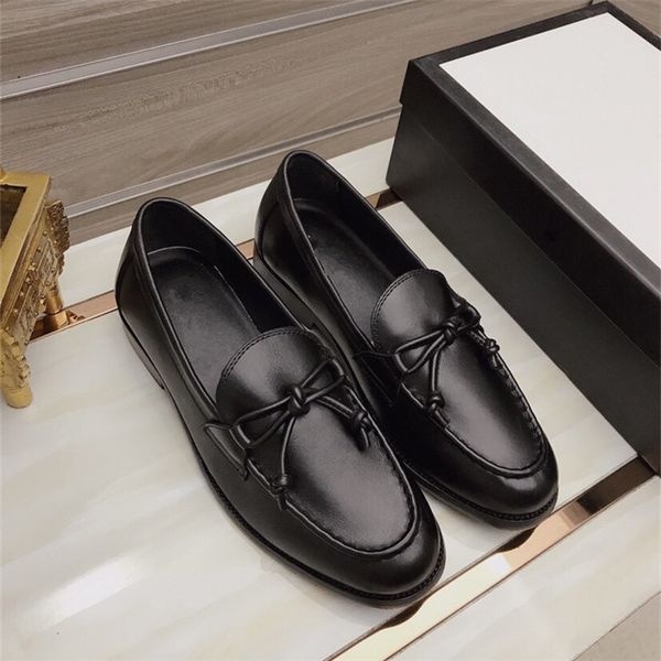 

size 6-11 spring autumn mens penny loafers genuine leather hand painted slip on dress shoes men wedding casual business shoes, Black
