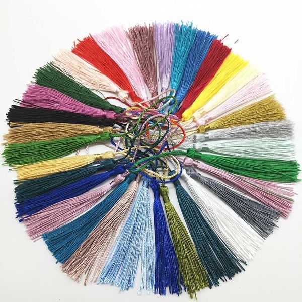 

32pcs polyester 13cm silk tassels fringe spike tassels hanging curtains mix pick for sewing decor diy jewelry making 32 colors h jllyra