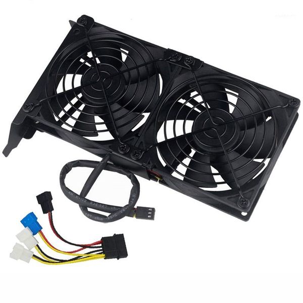 

universal deskcomputer vga cooler dual 9cm 8cm quiet chassis pci bracket graphics card cooling triple fan partner 90mm 80mm1