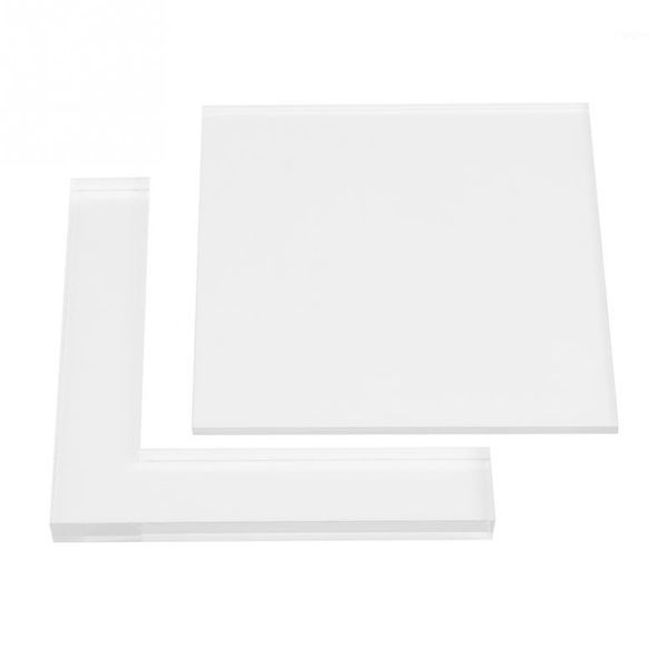 Ferramentas de noções de costura 2pcs Placa de cor de carimbo de borracha perfeita localização do kit de scrapbook clear acrílico pós -scrapbook placa dobrável de artesanato1