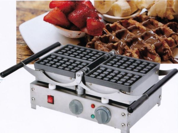 

commercial 4 pcs square waffle maker belgian waffle machine1