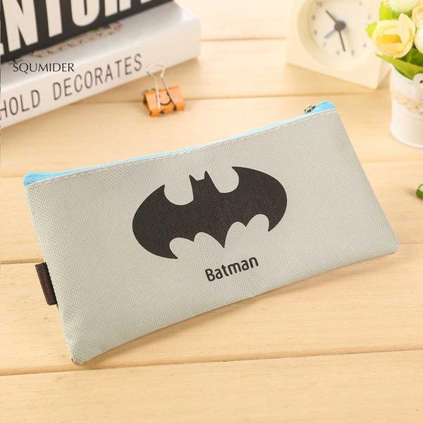 

canvas pencil case creative large capacity side open zipper pencil bag school stationery student storage bag