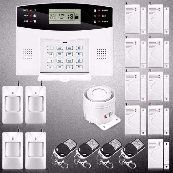 

alarm systems yobangsecurity russian spanish cezch italian voice home wireless gsm security system door window pir sensor1