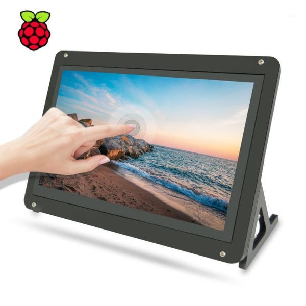 

monitors 7inch touchscreen display monitor, 1024x600 touch screen ips capacitive lcd for raspberry pi1