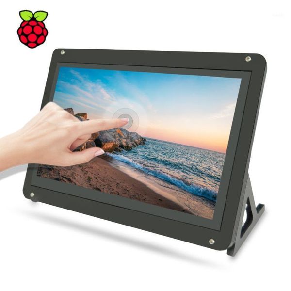 

monitors 7inch touchscreen display monitor, 1024x600 touch screen ips capacitive lcd for raspberry pi1