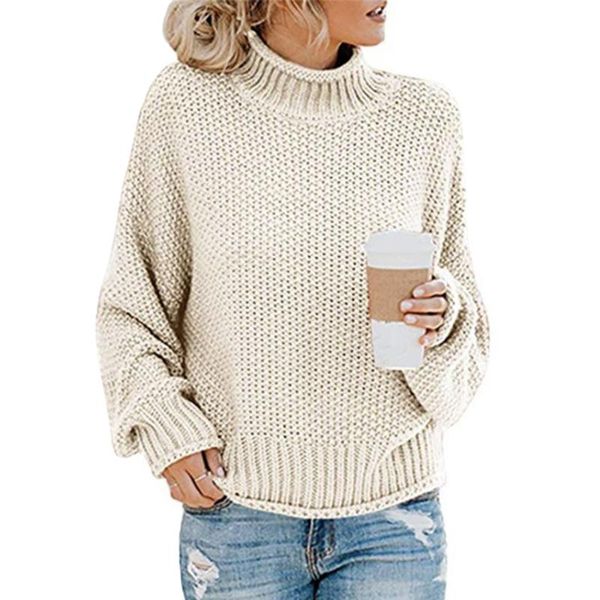 

women's sweaters fashion sweater pullover for women autumn knit turtleneck winter warm ladies wild pull femme hiver 2021, White;black