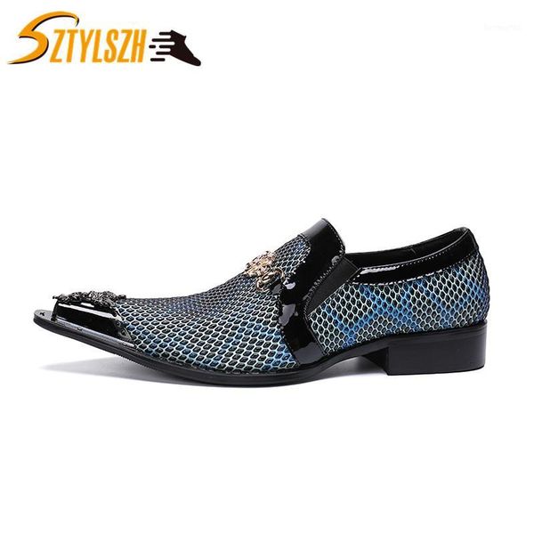 

dress shoes italian fashion business men genuine leather pointed toe wedding formal office loafers1, Black