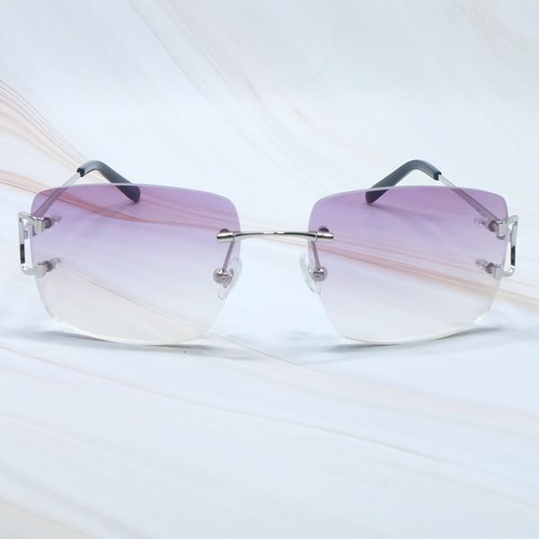 

2021 new fashion sunglasses mens rimless carters glasses luxury designer brand big c shades holiday decoration popular sun eyewear oqr5, White;black