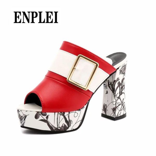 

enplei fashion high heels women's pumps summer women shoes thick heel pumps comfortable shoes platform 34-40, Black