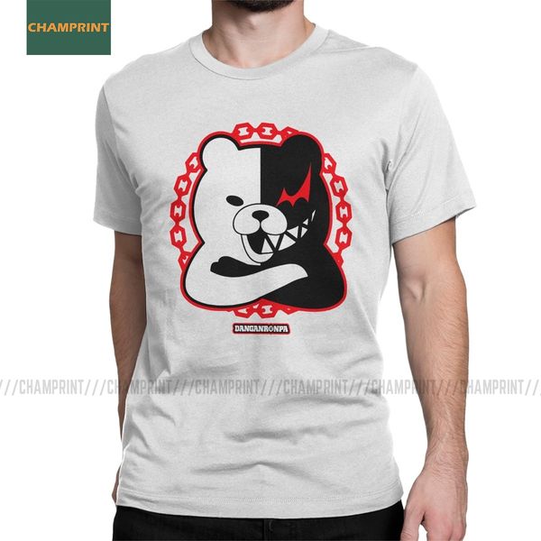 

мужчины monokuma цепи dangan ronpa nagito эносима аниме junko komaeda monobear с коротким рукавом тройники graphic толстовка с капюшоном hoo