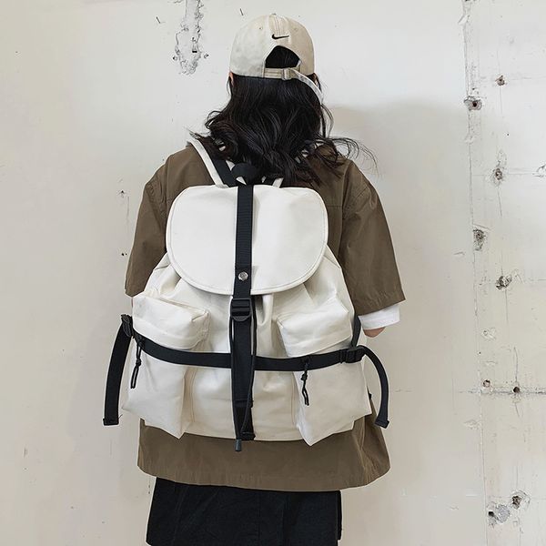 

new large capacity white backpack men's multifunction out door travel backpack male mochila casual student school bags c1026