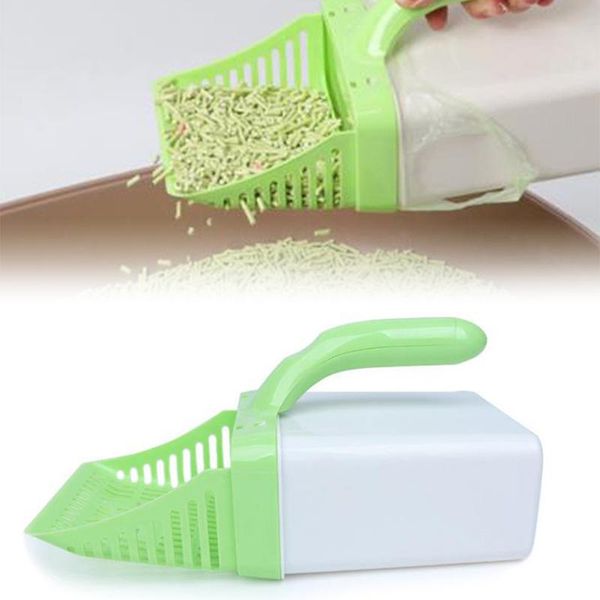 

2 in 1 cat litter shovel pet cleanning tool plastic cleaning products toilet for dog food spoons scoop cat litter bag h wmtvrq