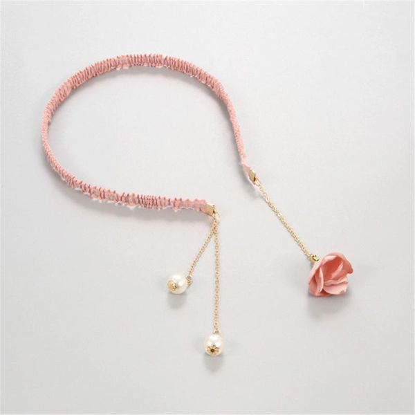 

flower imitation pearl pendant earring hairband women hair accessories hair hoop headband dangle earrings head band h sqcyzi, Black;brown