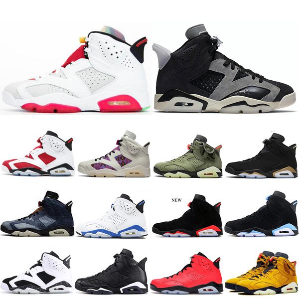 

hare 6 6s basketball shoes for mens tech chrome bred infrared oregon white unc oreo black cat outdoor men sports trainers sneakers 7-13