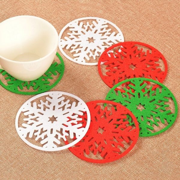 

d42lh necessities cup tree daily production flower christmas mat small felt coaster customized production pendant giftcup mat daily gift nec