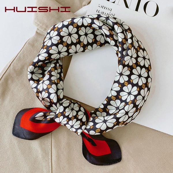 

huishi шарф top малая площадь цветочный шарф шелковый платки femme симпатичные женщин wrap платок банданы аксессуары, Blue;gray