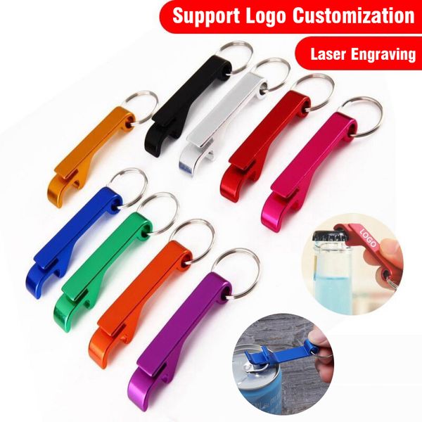 

pocket key chain beer cola bottle opener aluminum alloy claw bar small beverage keychain ring advertising logo promotional gifts yl0169