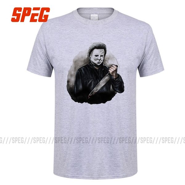 

michael myers mixed media art halloween men watercolour men short sleeve crew collar men tees hoodie designers t shirts sweatshirt