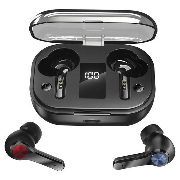 

led digital display bluetooth earphone power bank tws wireless sport stereo earbuds headset