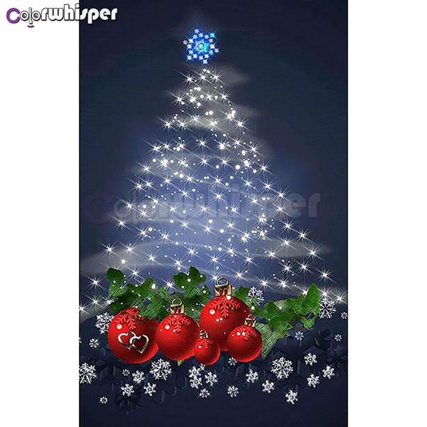 

алмазная картина full square / круглого drill merry christmas tree gift bell бал сердце даймонд вышивка крест изображение z994