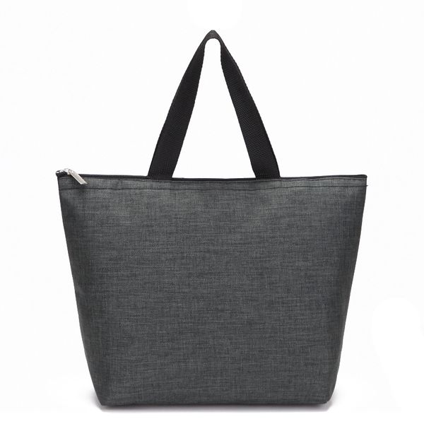 

new men's and women's portable solid color handbag 2 colors black gray business cotton soft plain4