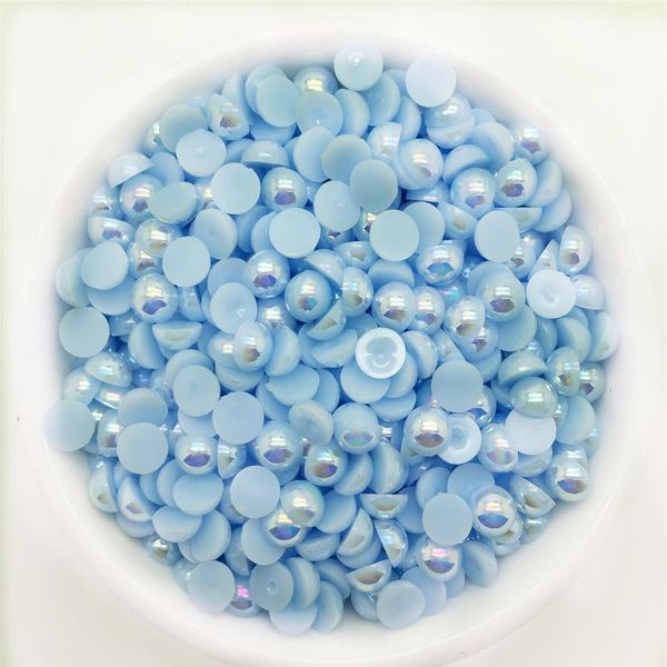 

new diy 2/4/6/8/10/12mm half pearl bead flat back scrapbook for craft flatback bbymjf, Black