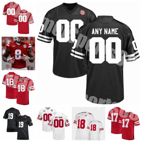 

nebraska cornhuskers jerseys 2 adrian martinez jersey 10 jd spielman scott frost ameer abdullah college football jerseys custom stitched, Black