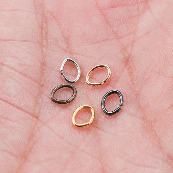 

300pcs/lot 4 5 6 7mm oval jump rings split rings connectors for diy jewelry finding making open metal rings wholesale wmtuka, Silver