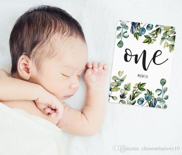 

12 pcs/lot newborns grow up keepsakes souvenir monthly pgraphy props background 1-12 months growth of comm