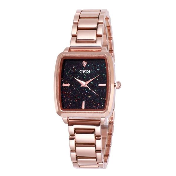 Armbanduhren Uhr für Frauen Wasserdicht Weibliches Handgelenk Lederband Uhr Quarzwerk Einfaches Zifferblatt Sommer Luxuriöses Geschenk Party Square