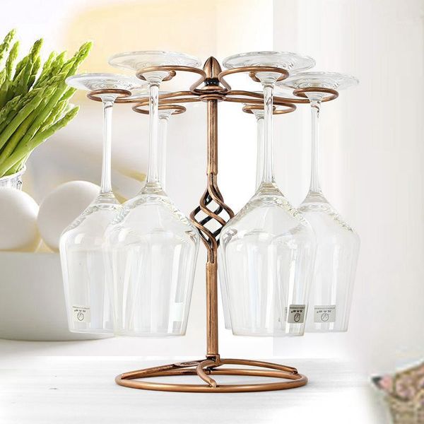 

tablewine racks creative wrought iron three-dimensional inverted high glass holder home kitchen bar cabinet hanging cup holder1