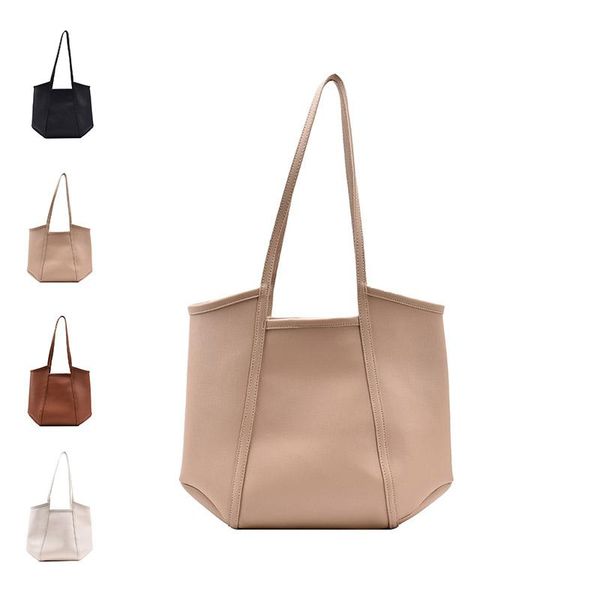 

женщины solid color tote bag 2020 осень зима дамы большой емкости простой дизайн лентяя универсальный повседневный хозяйственная сумка