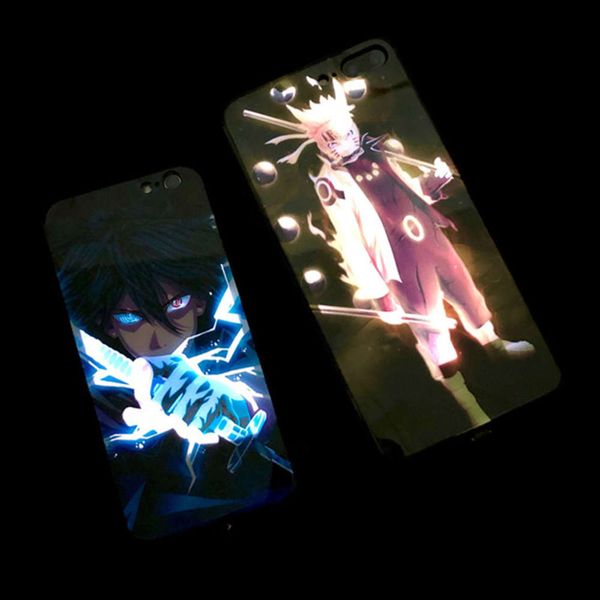 

1naruto sasuke with led lights vip 11, 12 pro, 8, 7, 6, 6s plus, tempered glass, vip x, xs maximum flash setyh