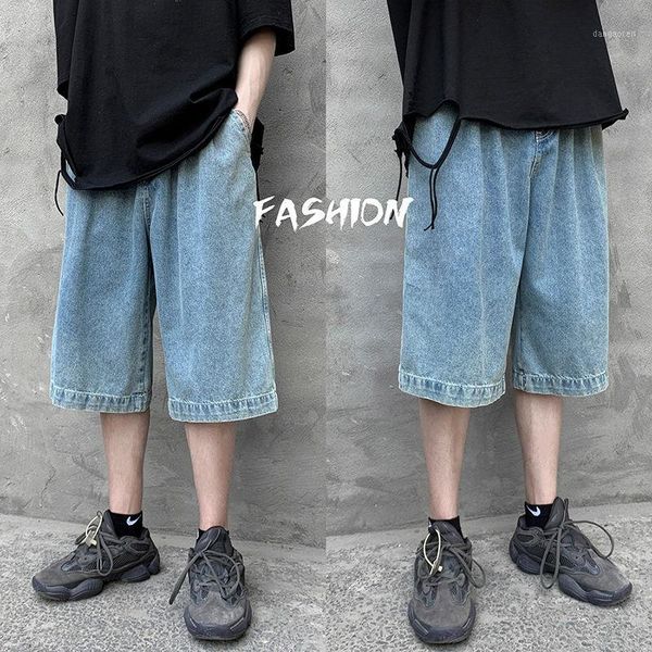 

2020 men's loose straight wide harem casual shorts male cotton mens jogger cowboy shorts multi-pocket beach s-2xl1, White;black