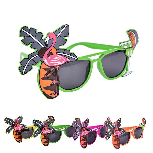 

flamingo glasses sunglasses neon tropical beach hawaiian fancy dress party