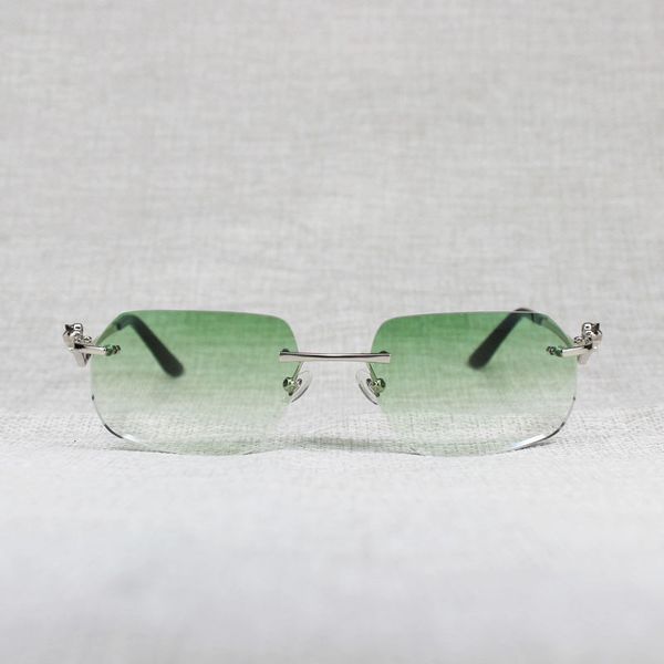 

2021 vintage rimless sunglasses men style new lens shape women shade clear galsses frame reading gafas for outdoor 120 bzmm, White;black