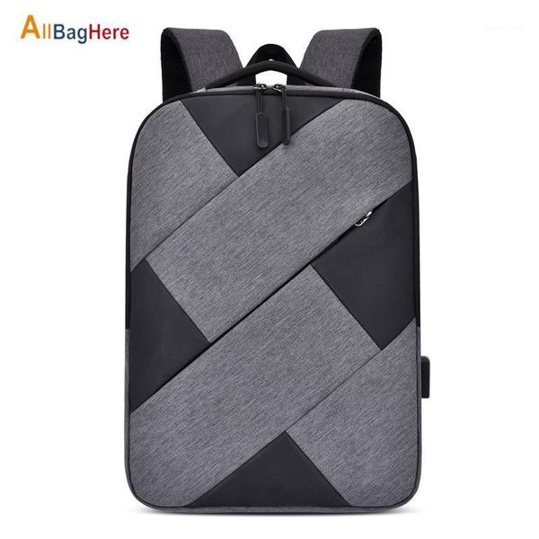 

men's waterproof lapbackpack large capacity business casual travel backpacks male usb charging fashion teenagers school bags1