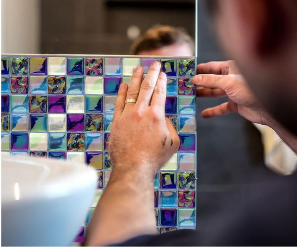 

самоклеющиеся мозаика плитка наклейки, кухни backsplash ванной керамической настенной плитки наклейки декор водонепроницаемая кухни обои pee