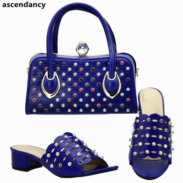 

dress shoes ladies italian and bag set decorated with rhinestone african women bags for party italy, Black