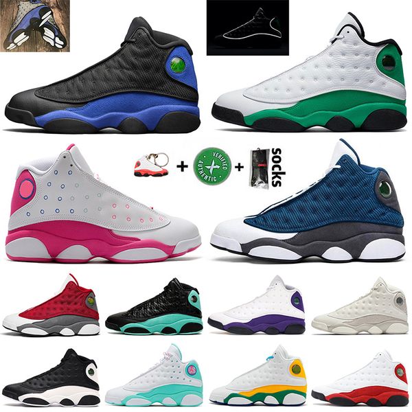 

новый запас качества 13s x jumpman 13 мужчины женщины баскетбол обувь парить розовый зеленый flint площадка ретро шапочке и мантии прохожден, White;red