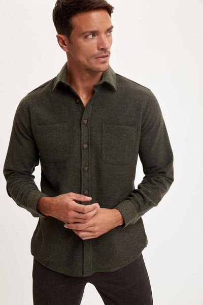 

defacto man long sleeve shirt-s1240az20wn1, White;black