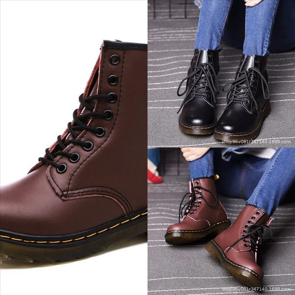 

znfzy shoes leather boots snow boots with bow women women female fashion girls couple winter cleat boot boot warm comfortable, Black