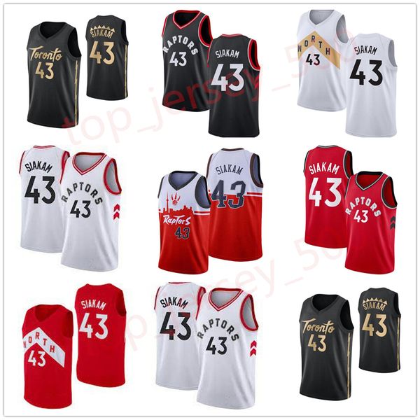 

2021-2022 stitched basketball jersey 43 pascal siakam, Black;red