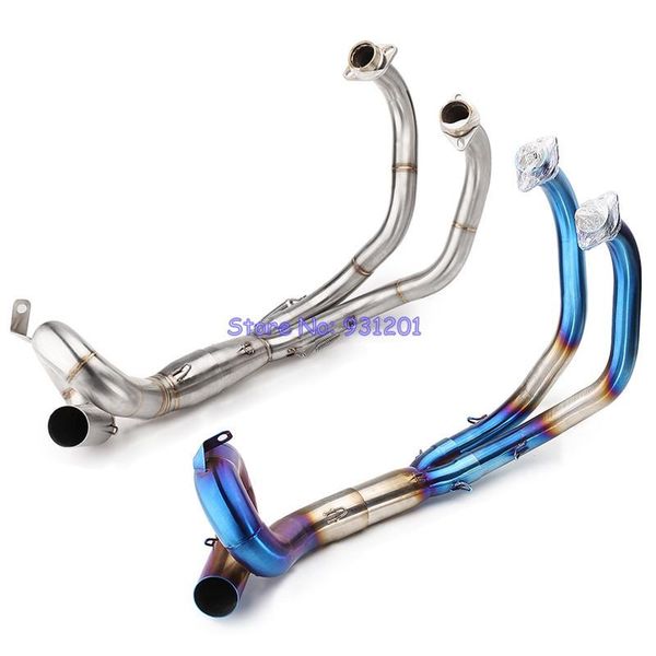 

мотоцикл полный выхлопная система скольжения на для mt07 mt07 fz07 fz07 xsr700 tracer бегство мото фронт труб средний pipe