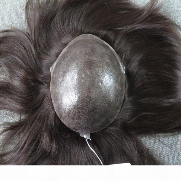 

wholesale human hair replacement 100% european virgin remy hair wig for man hair piece toupee for men ing, Black