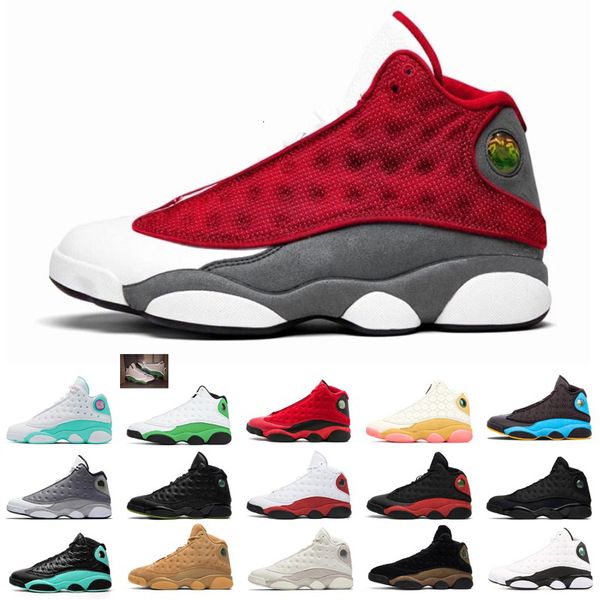 

men jumpman 13 13s basketball shoes hyper royal flint luky green reverse he got game playground black cat women sneakers 36-47, White;red