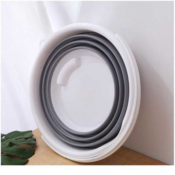 

10l new arrival sile folding bucket large capicity save space washabe fishing camping car bucket kitchen items bald bbybhd