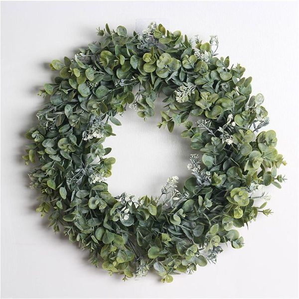 

decorative flowers & wreaths simulation wreath welcome door decoration green wooden sign pendant valentine's day home accessories