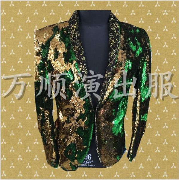 

xxs-6xl big size singer's costume 2018 double - color sequins for male singers in evening performance on stage dj costumes1, White;black