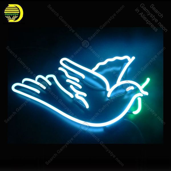 

peace dove neon sign neon bulbs sign custom design iconic beer bar pub bird light lamps sign display advertise enseigne lumine